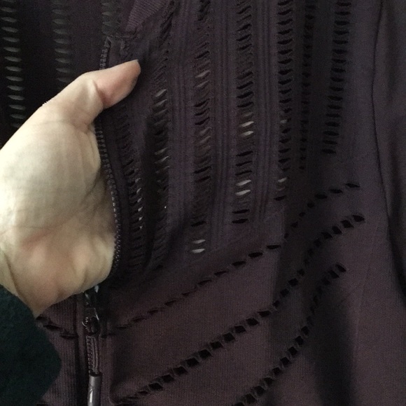 Marika . Size medium. Dark plum zip up - Picture 2 of 6
